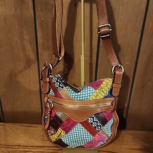 Colorful Jolie Patchwork Fossil Crossbody Bag